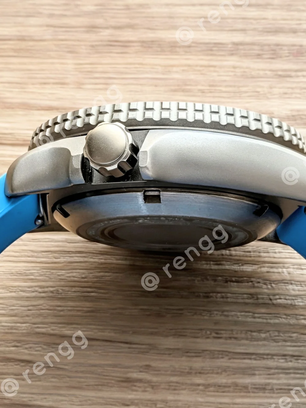 42mm Titanium Seiko Blue Honeycomb Dial GMT Automatic Diver Mod Watch Sapphire